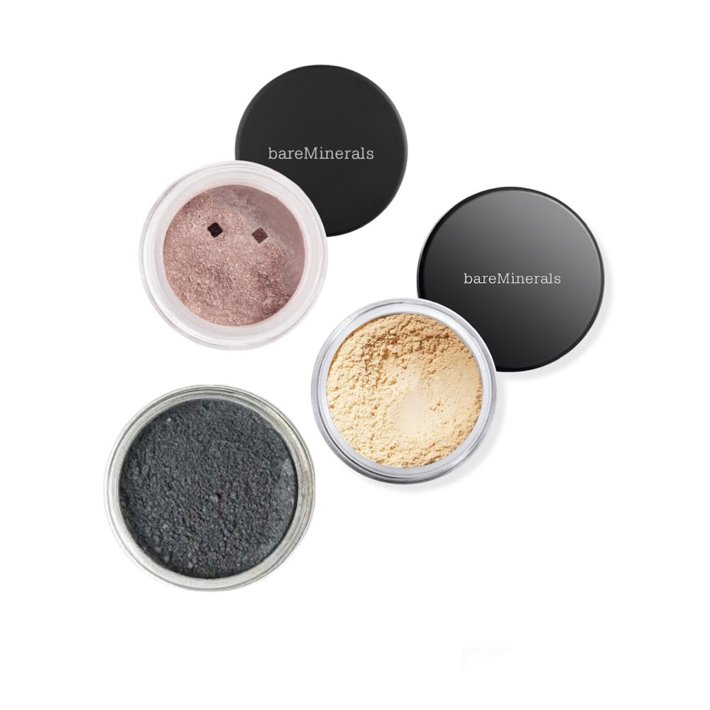 3 BareMinerals eyeshadows in different colors